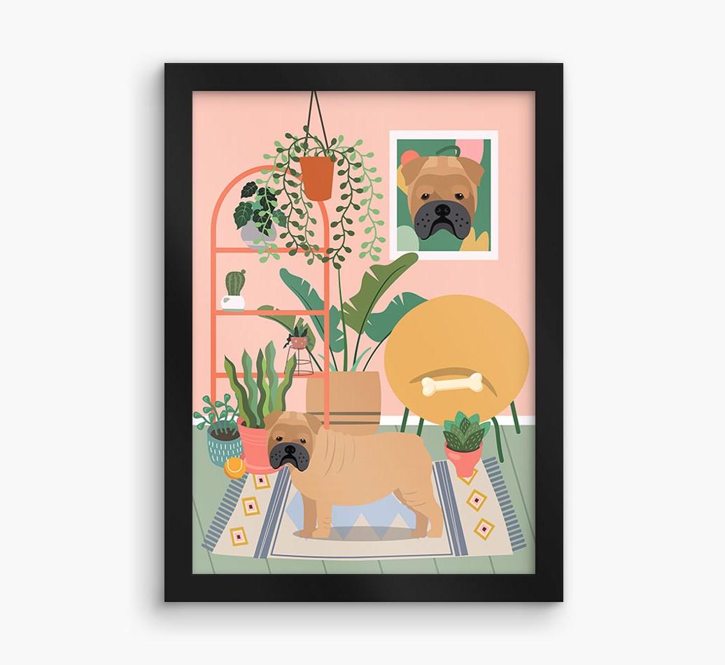 'Jungle Room' - Personalized {breedFullName} Framed Print