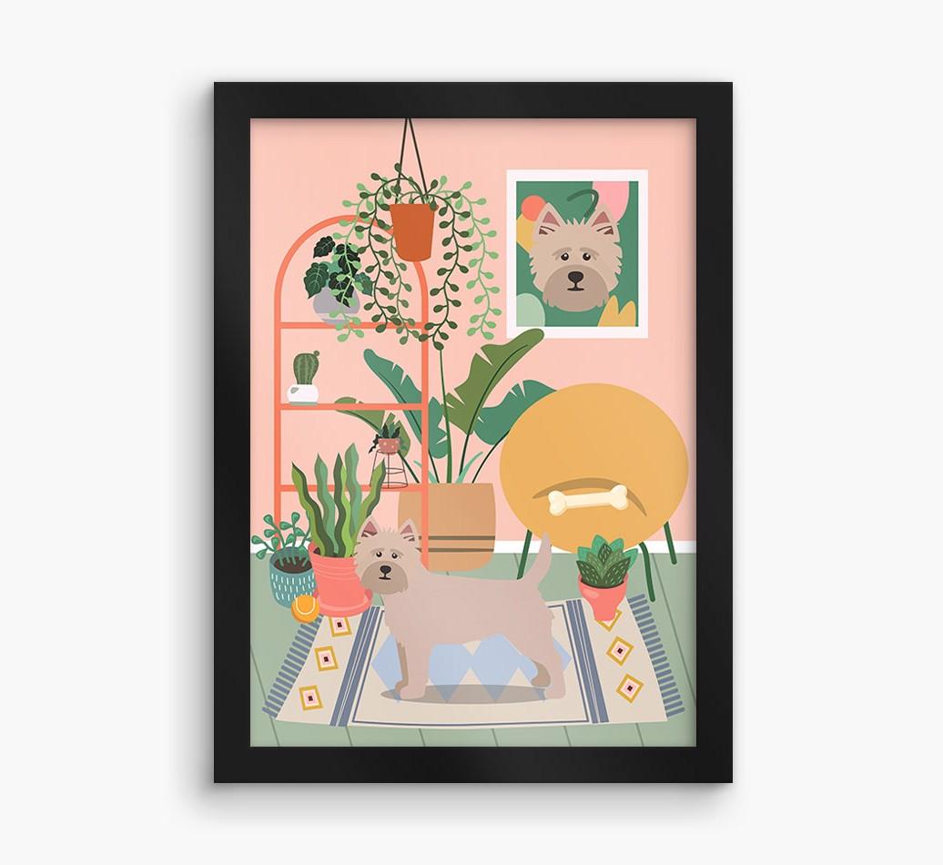 'Jungle Room' - Personalized {breedFullName} Framed Print