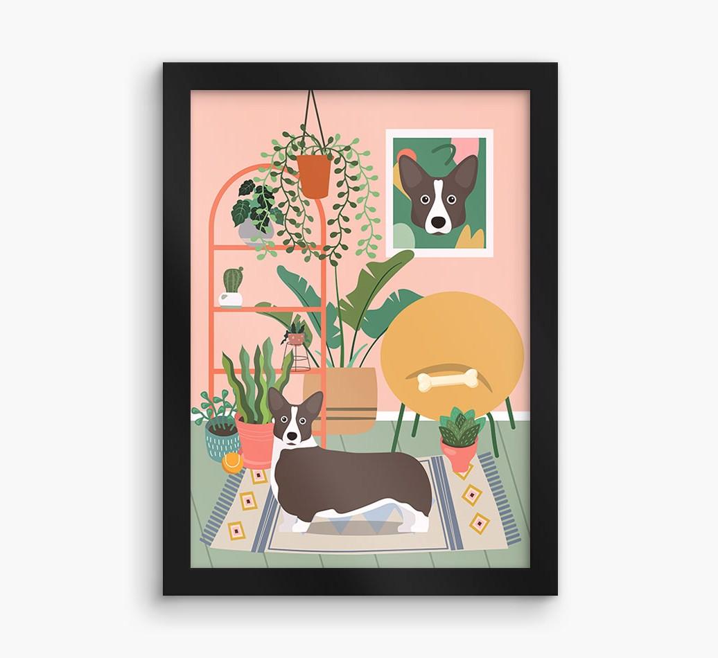 'Jungle Room' - Personalized {breedFullName} Framed Print