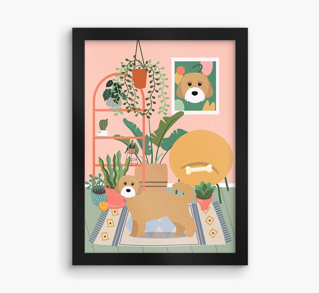 'Jungle Room' - Personalized {breedFullName} Framed Print