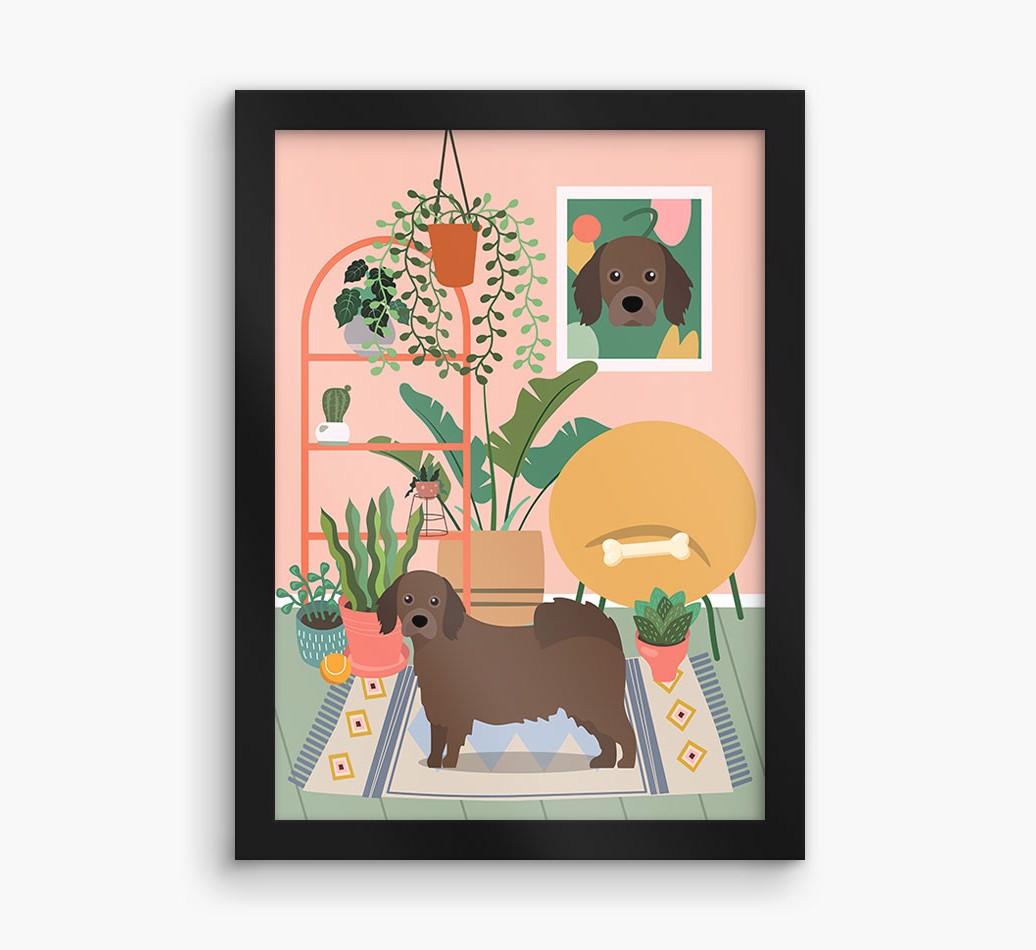 'Jungle Room' - Personalized {breedFullName} Framed Print