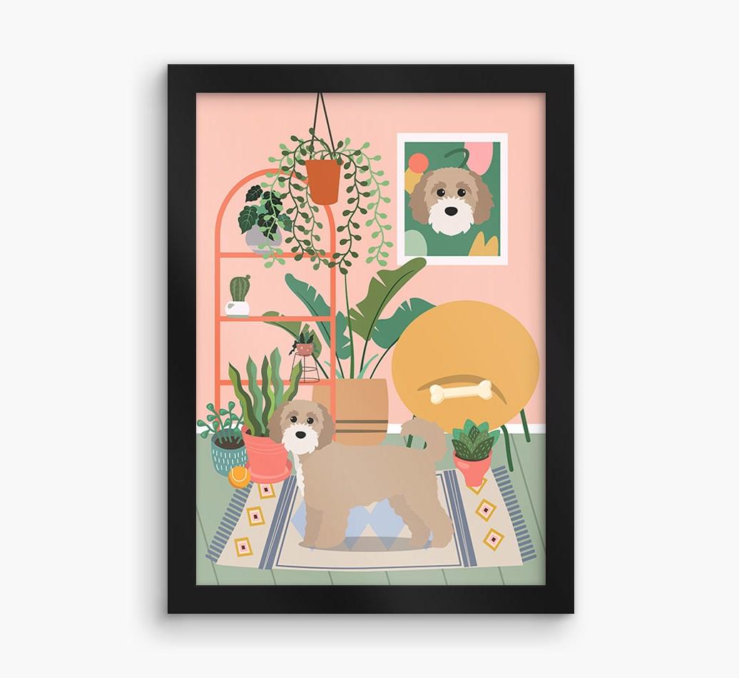 'Jungle Room' - Personalized {breedFullName} Framed Print