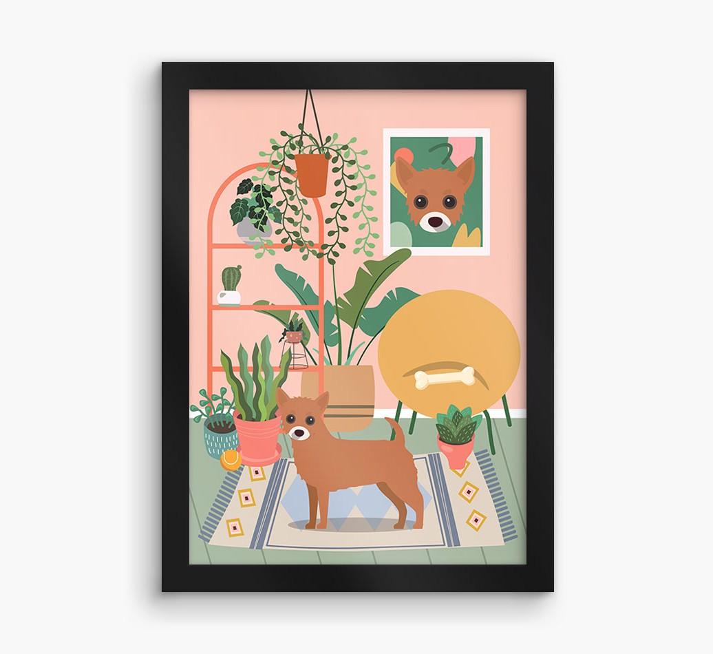 'Jungle Room' - Personalized {breedFullName} Framed Print