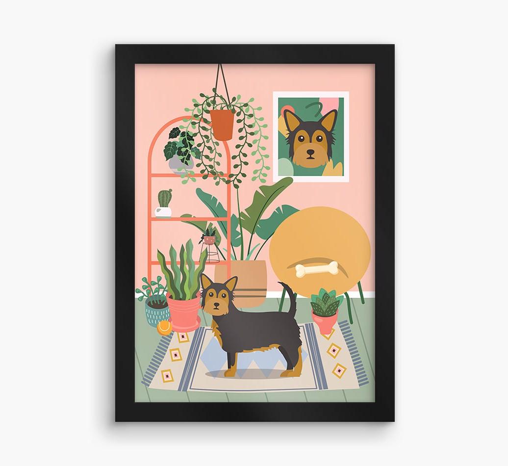 'Jungle Room' - Personalized {breedFullName} Framed Print