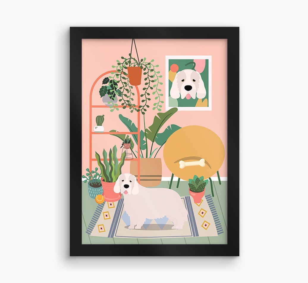 'Jungle Room' - Personalized {breedFullName} Framed Print
