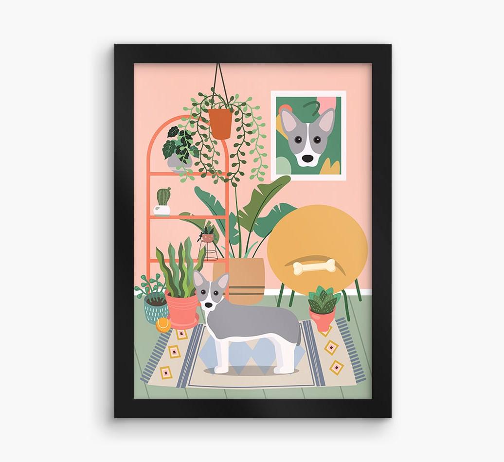'Jungle Room' - Personalized {breedFullName} Framed Print