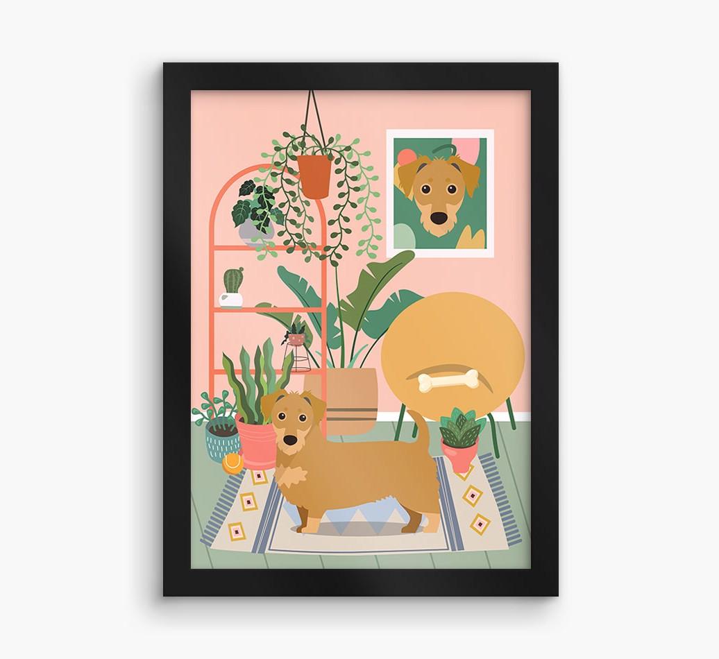'Jungle Room' - Personalized {breedFullName} Framed Print