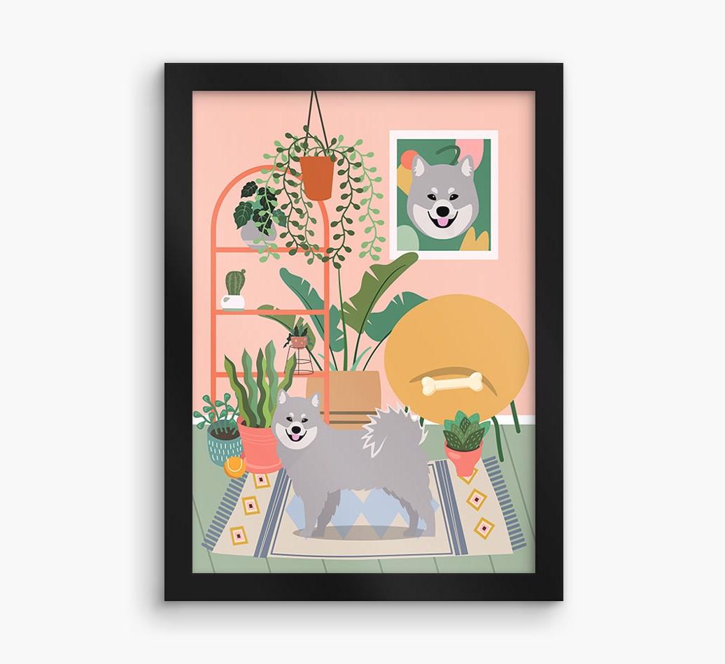 'Jungle Room' - Personalized {breedFullName} Framed Print