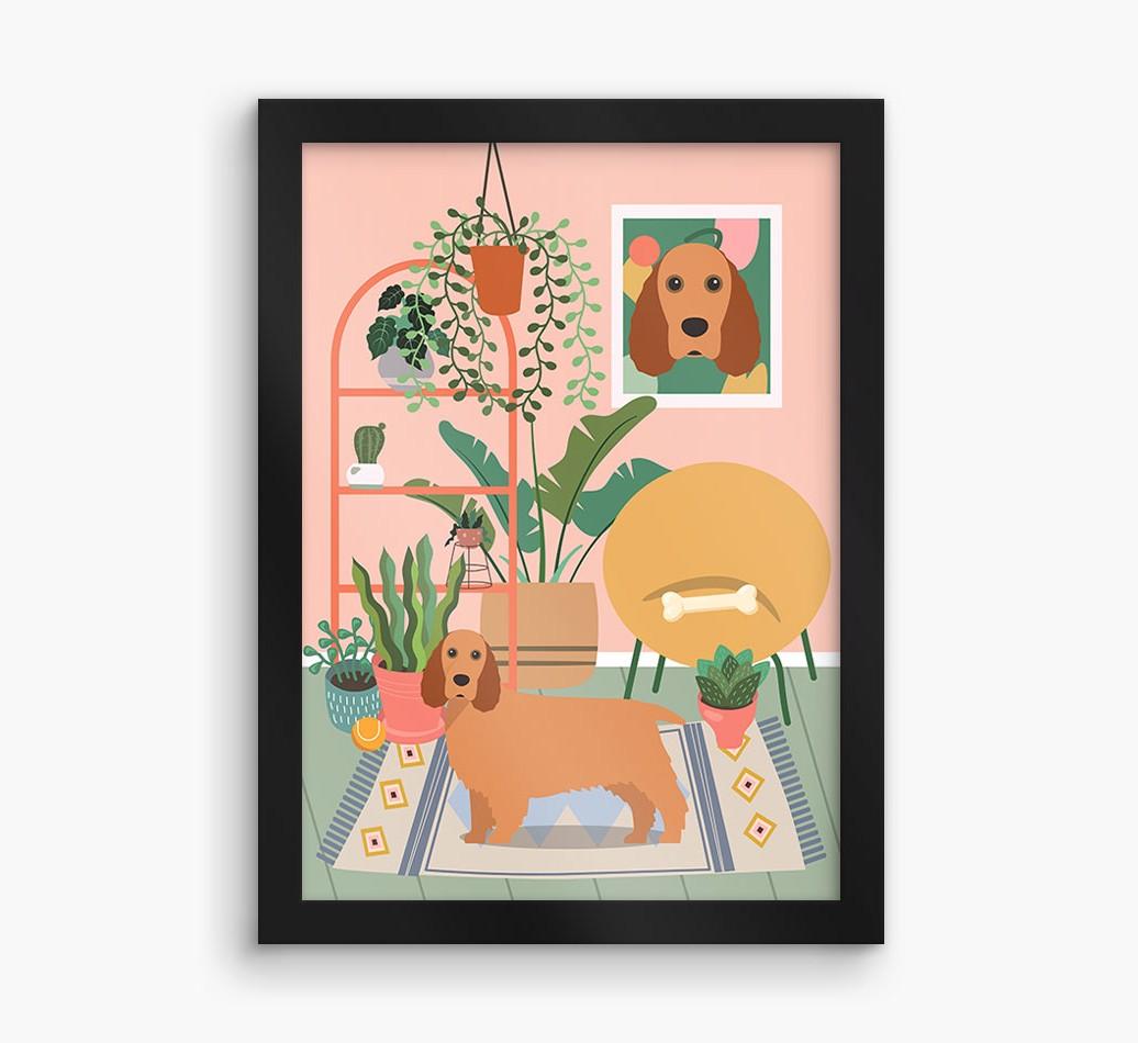 'Jungle Room' - Personalized {breedFullName} Framed Print