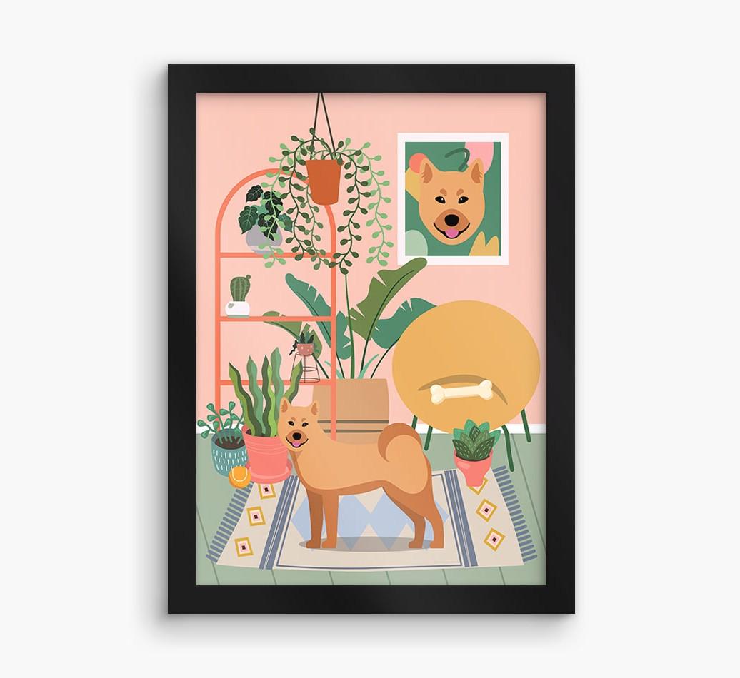 'Jungle Room' - Personalized {breedFullName} Framed Print