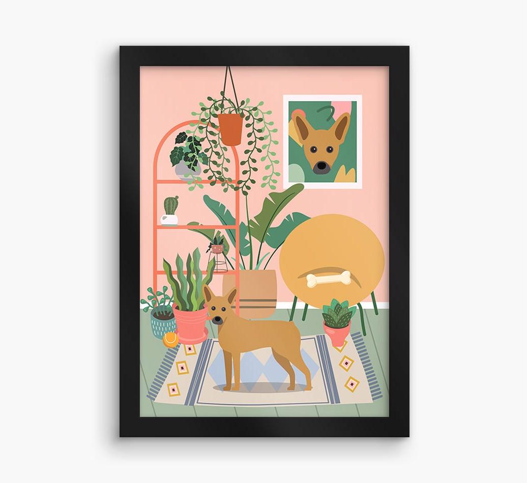 'Jungle Room' - Personalized {breedFullName} Framed Print