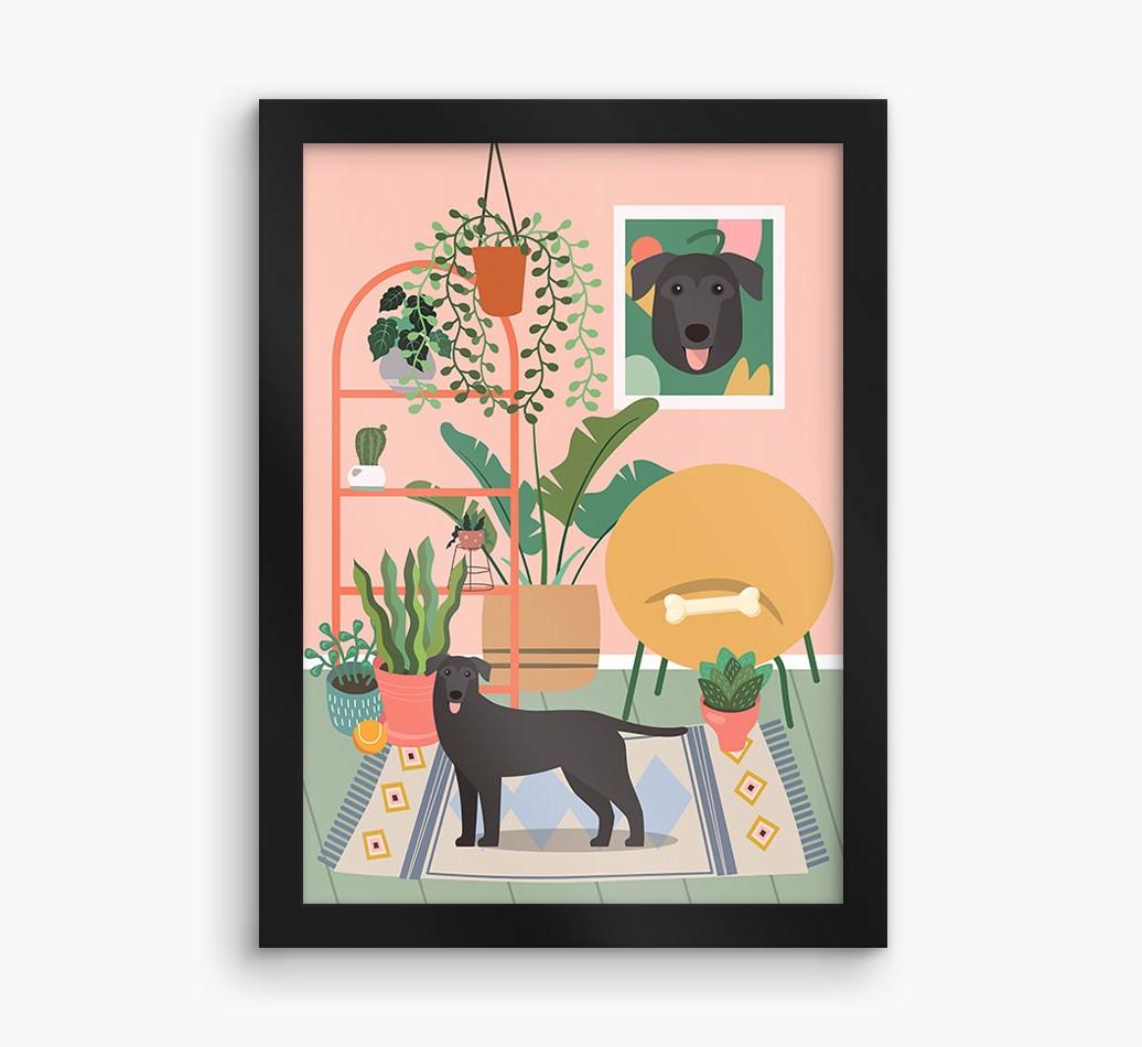 'Jungle Room' - Personalized {breedFullName} Framed Print