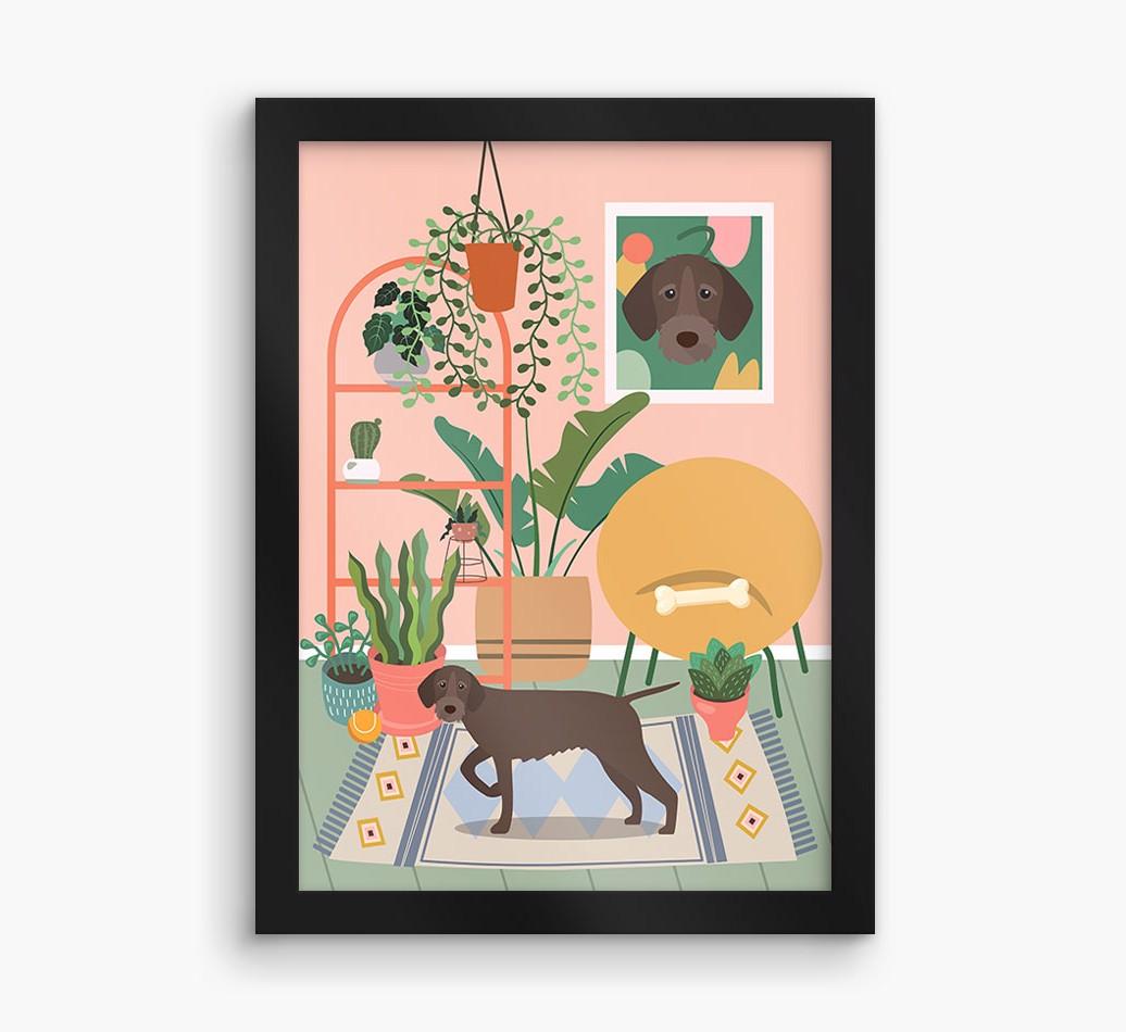'Jungle Room' - Personalized {breedFullName} Framed Print
