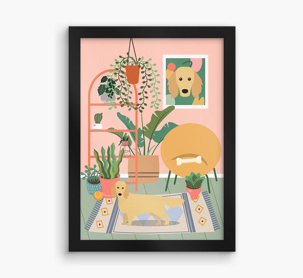 'Jungle Room' - Personalized {breedFullName} Framed Print