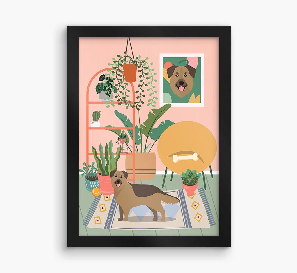 'Jungle Room' - Personalized {breedFullName} Framed Print