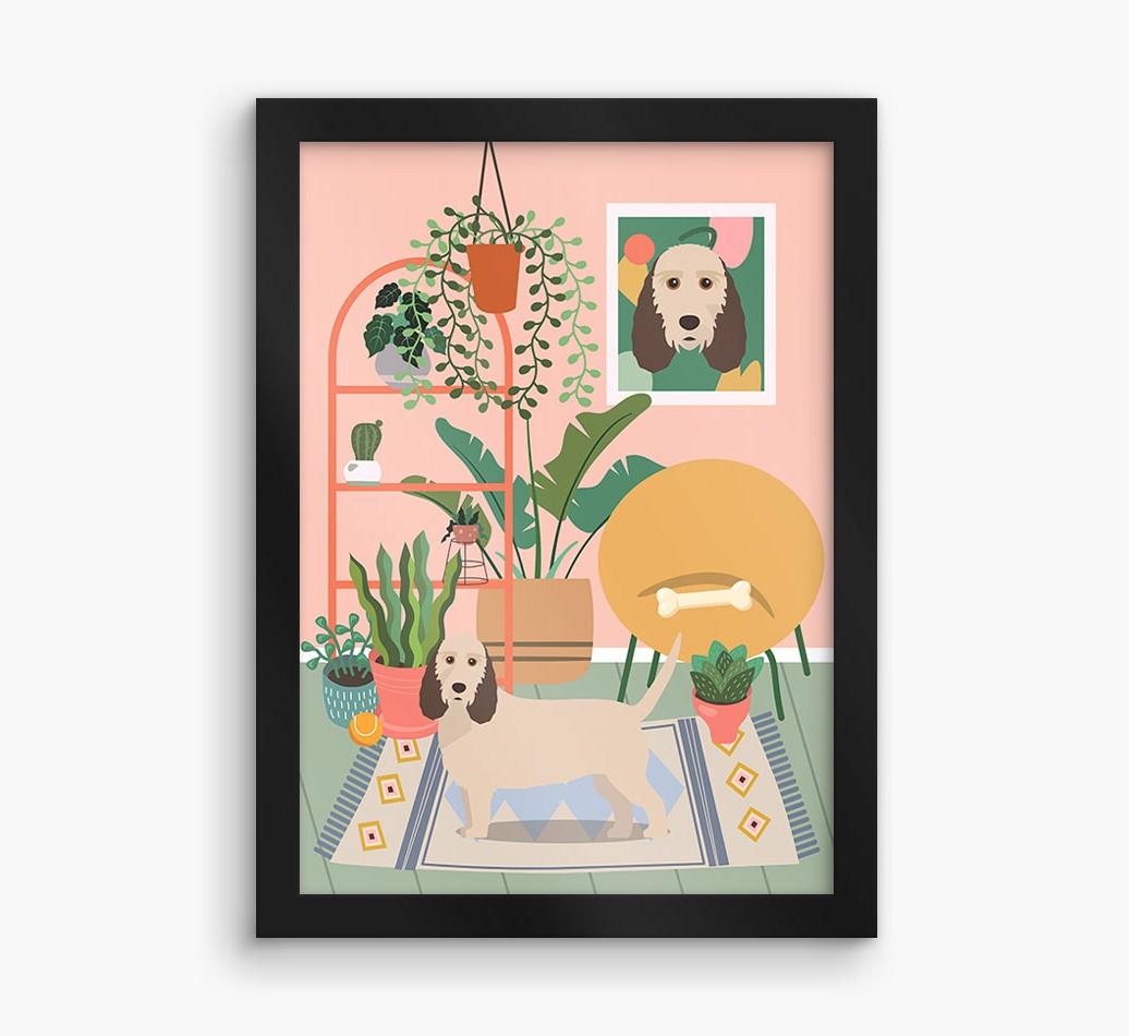 'Jungle Room' - Personalized {breedFullName} Framed Print