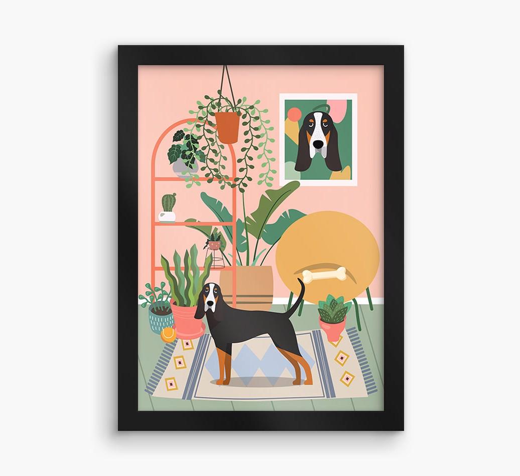 'Jungle Room' - Personalized {breedFullName} Framed Print