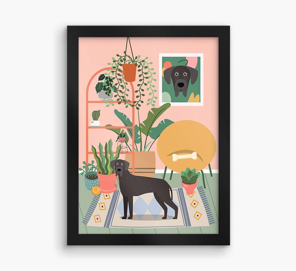 'Jungle Room' - Personalized {breedFullName} Framed Print