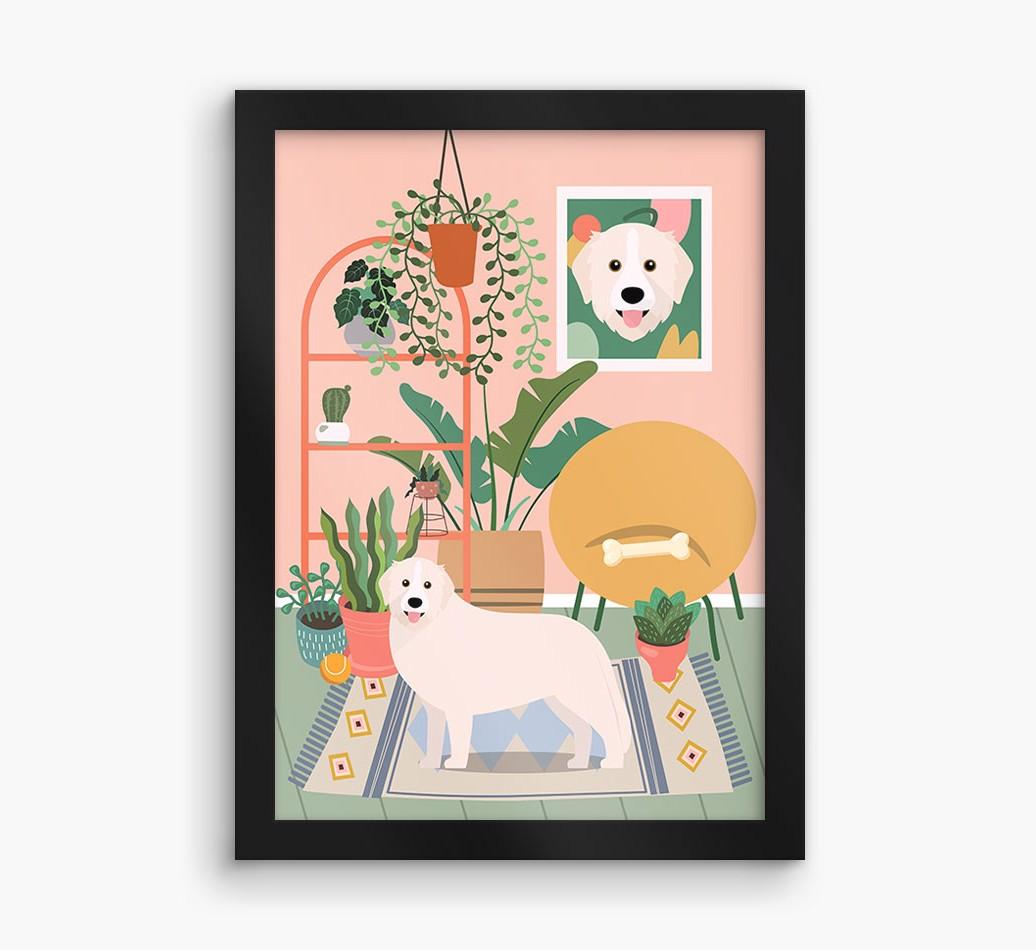'Jungle Room' - Personalized {breedFullName} Framed Print