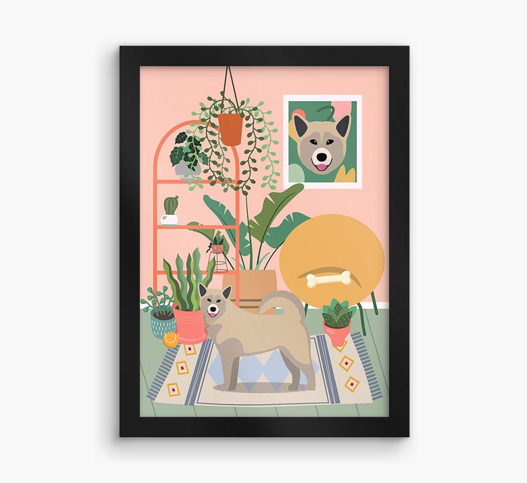 'Jungle Room' - Personalized {breedFullName} Framed Print