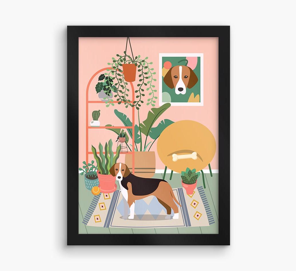 'Jungle Room' - Personalized {breedFullName} Framed Print