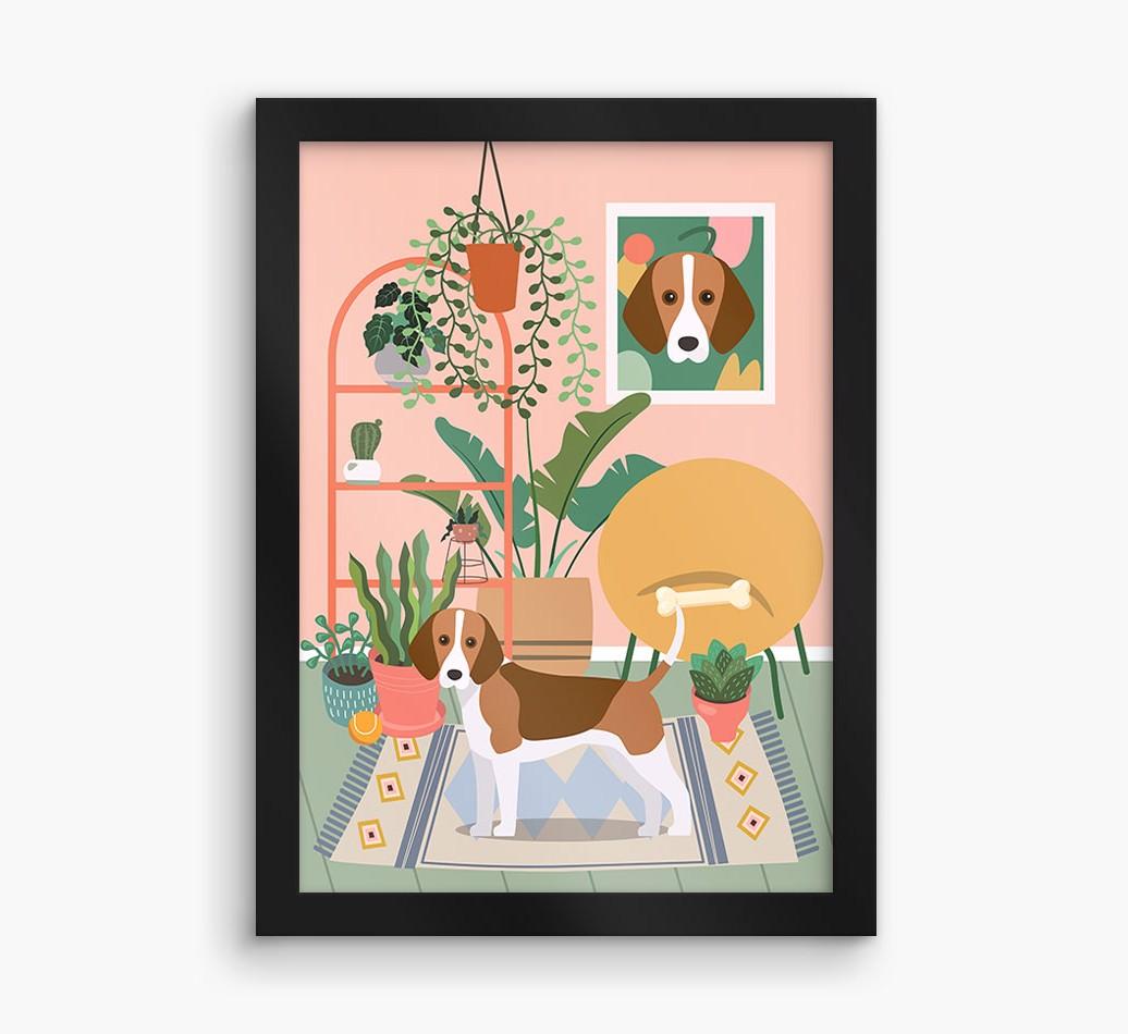 'Jungle Room' - Personalized {breedFullName} Framed Print