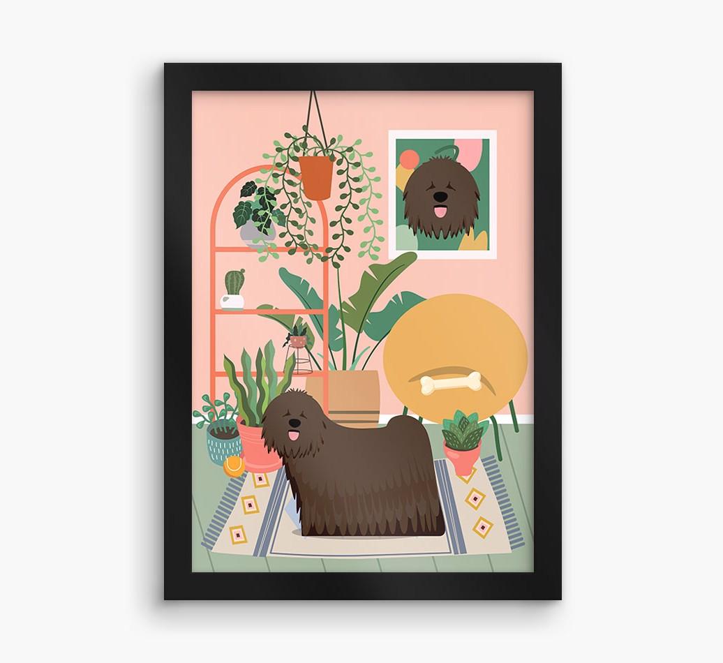 'Jungle Room' - Personalized {breedFullName} Framed Print