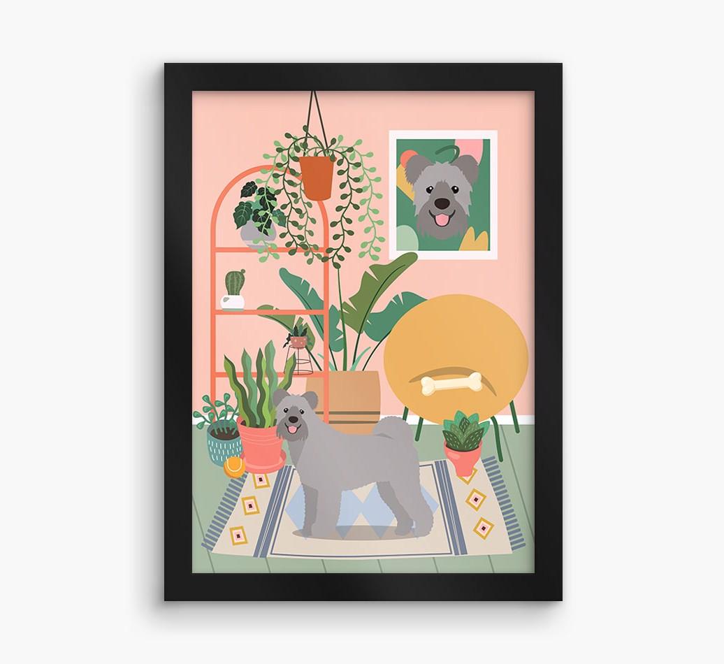 'Jungle Room' - Personalized {breedFullName} Framed Print