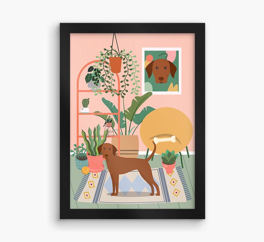 'Jungle Room' - Personalised {breedFullName} Framed Print