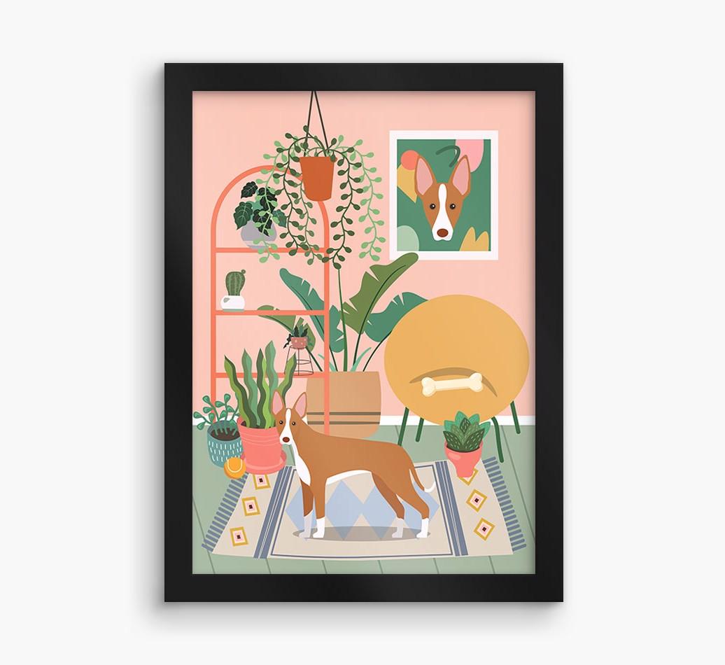 'Jungle Room' - Personalized {breedFullName} Framed Print