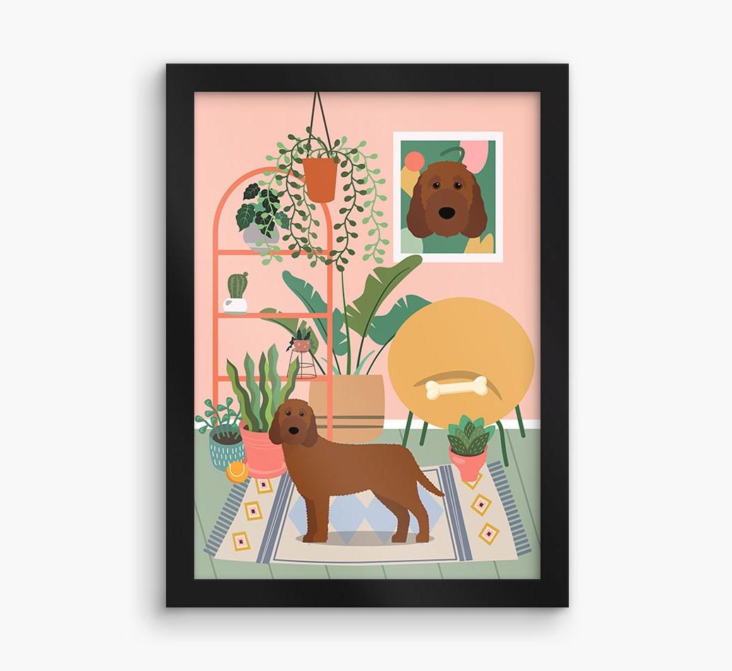 'Jungle Room' - Personalized {breedFullName} Framed Print