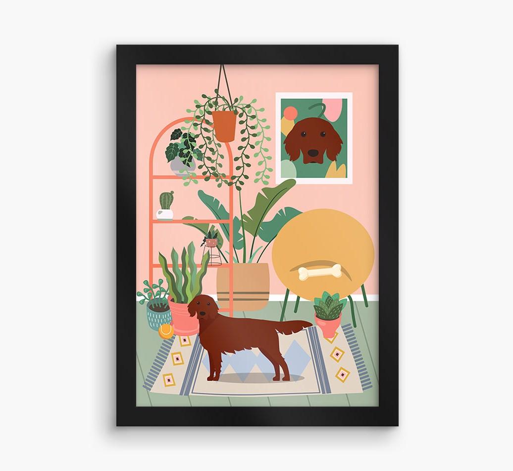 'Jungle Room' - Personalized {breedFullName} Framed Print