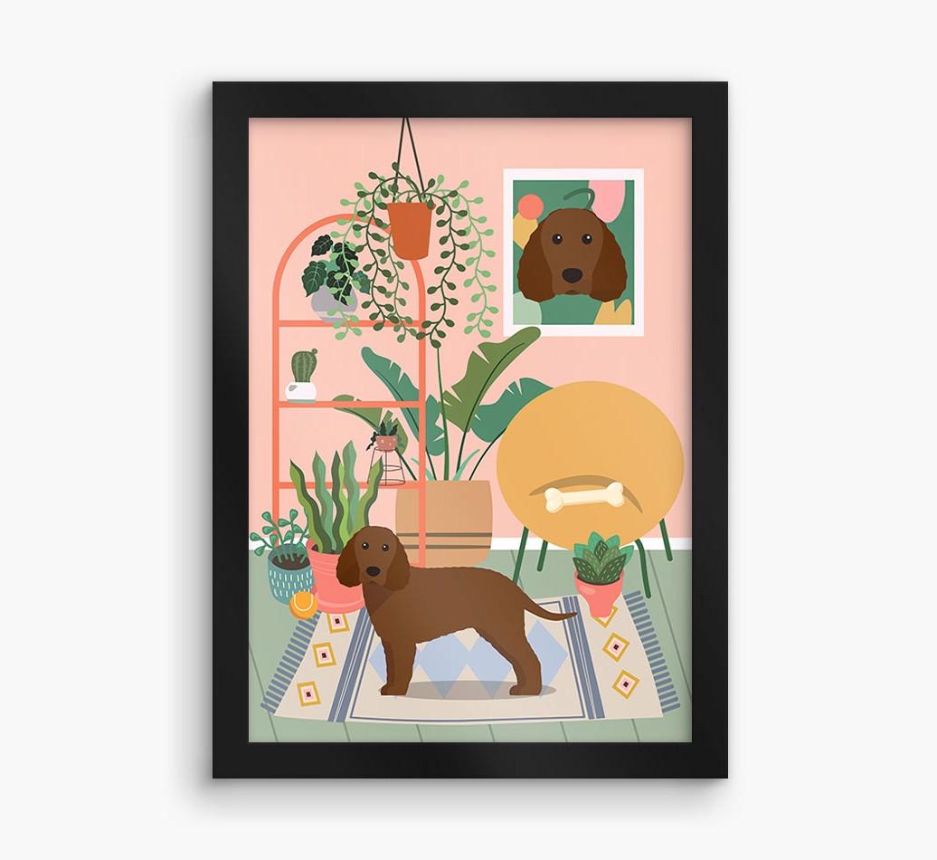 'Jungle Room' - Personalized {breedFullName} Framed Print