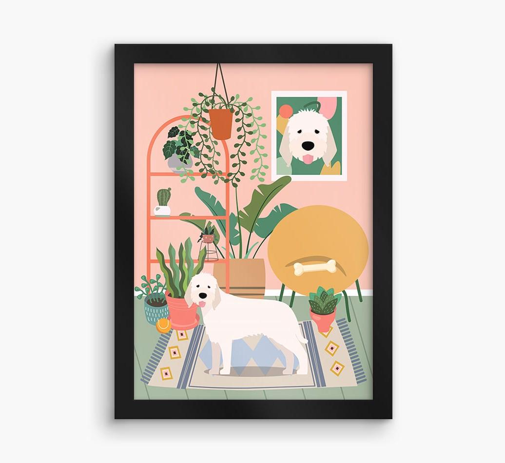 'Jungle Room' - Personalized {breedFullName} Framed Print