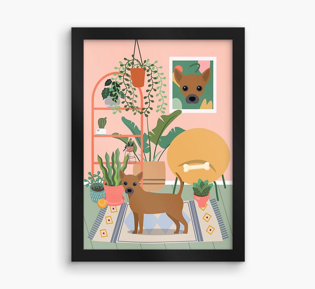 'Jungle Room' - Personalized {breedFullName} Framed Print