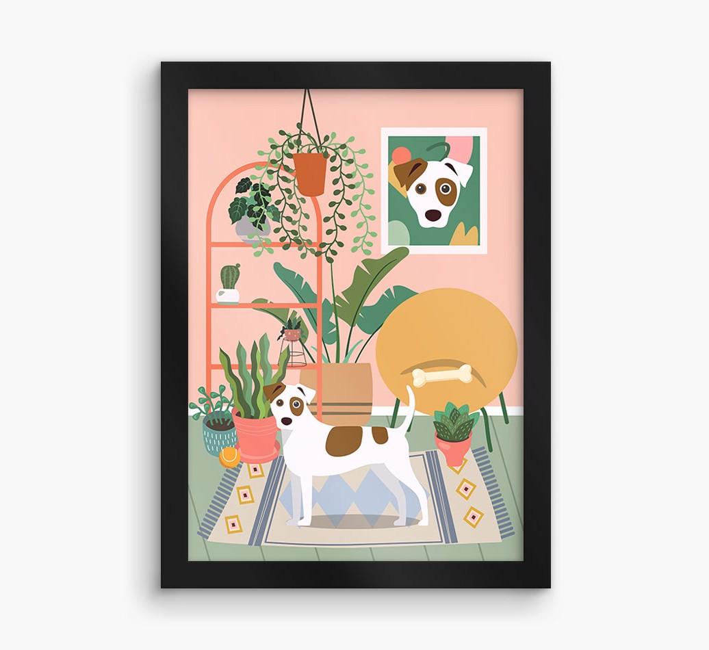 'Jungle Room' - Personalized {breedFullName} Framed Print