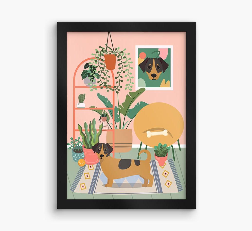 'Jungle Room' - Personalized {breedFullName} Framed Print