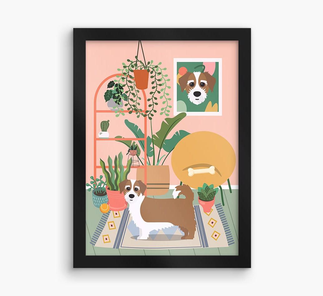 'Jungle Room' - Personalized {breedFullName} Framed Print