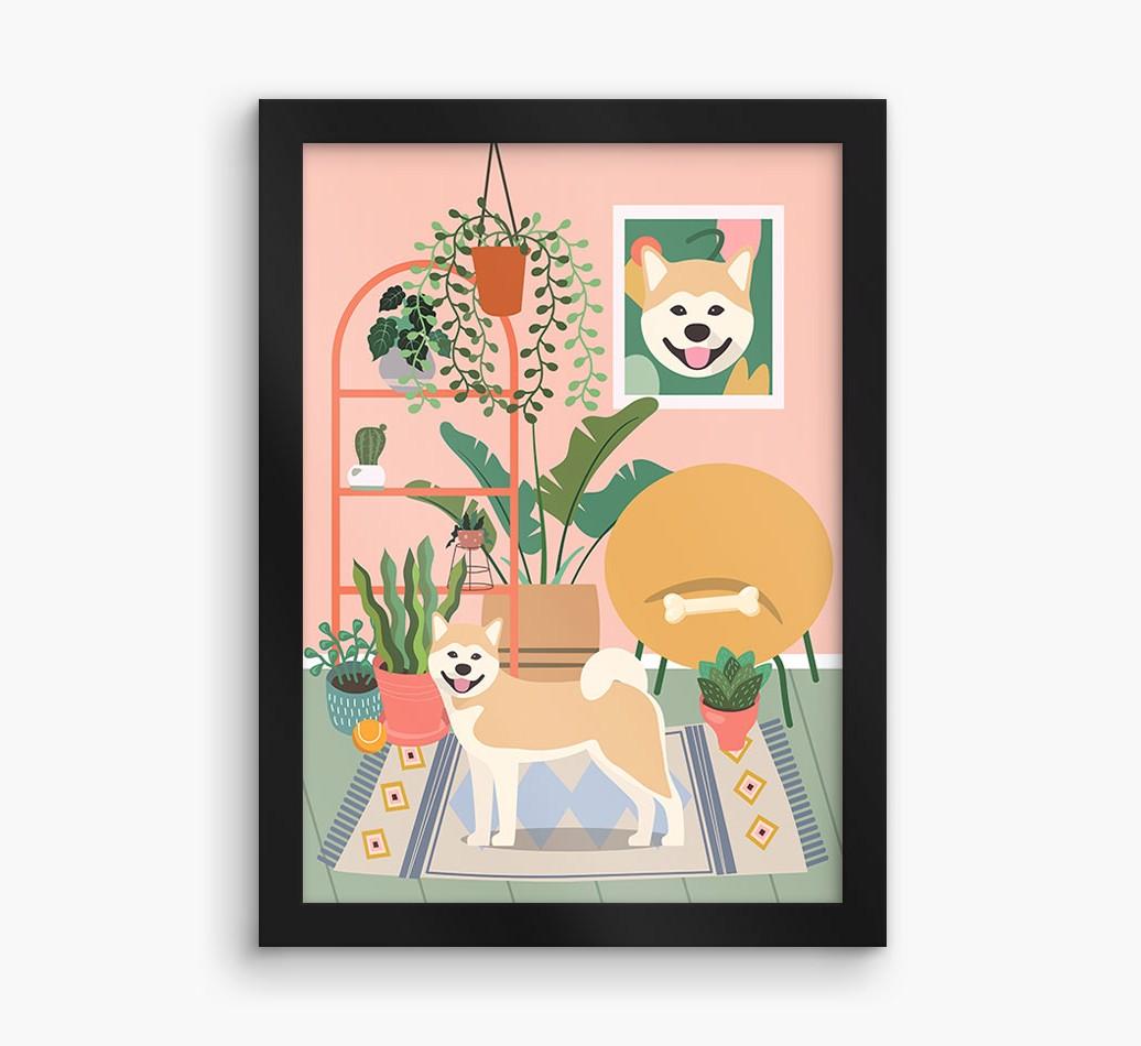 'Jungle Room' - Personalized {breedFullName} Framed Print