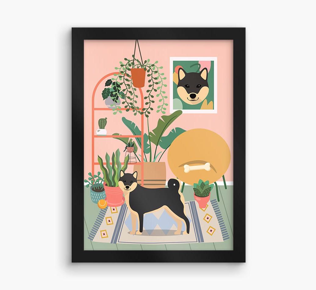 'Jungle Room' - Personalized {breedFullName} Framed Print
