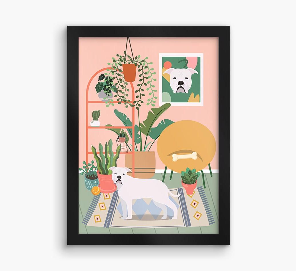 'Jungle Room' - Personalized {breedFullName} Framed Print