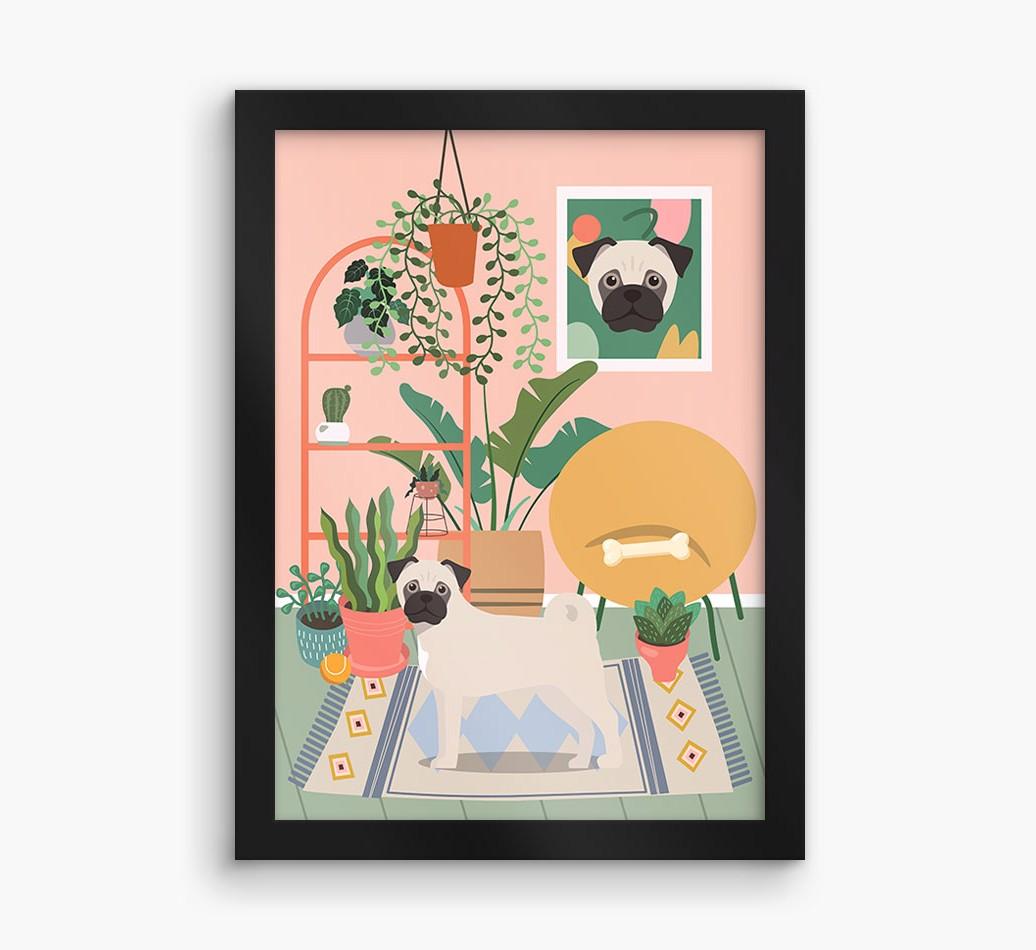 'Jungle Room' - Personalized {breedFullName} Framed Print