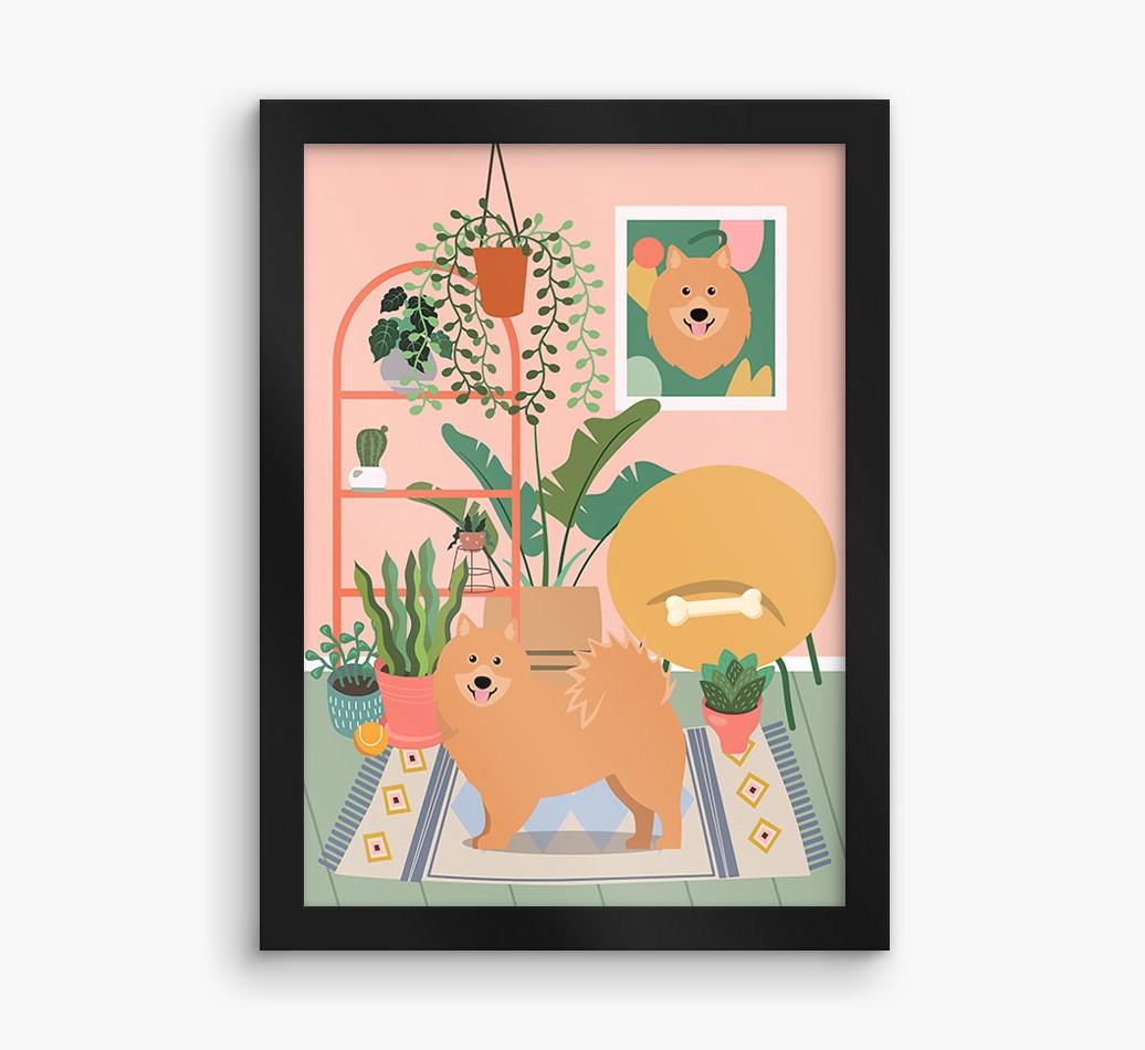 'Jungle Room' - Personalized {breedFullName} Framed Print