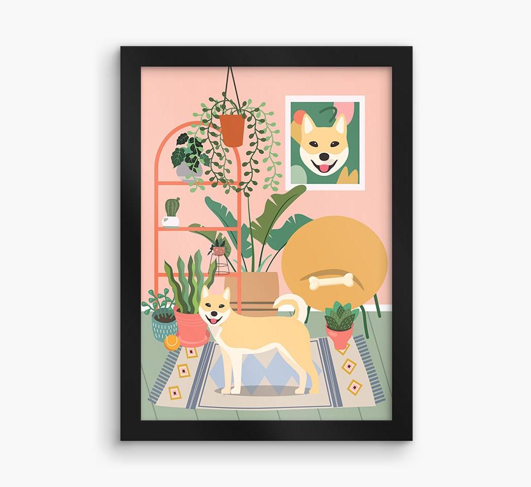 'Jungle Room' - Personalized {breedFullName} Framed Print