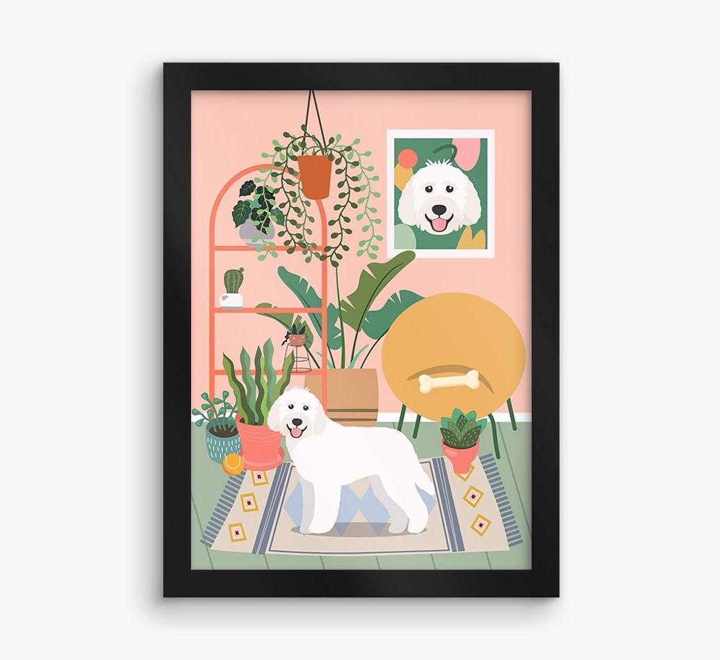 'Jungle Room' - Personalized {breedFullName} Framed Print