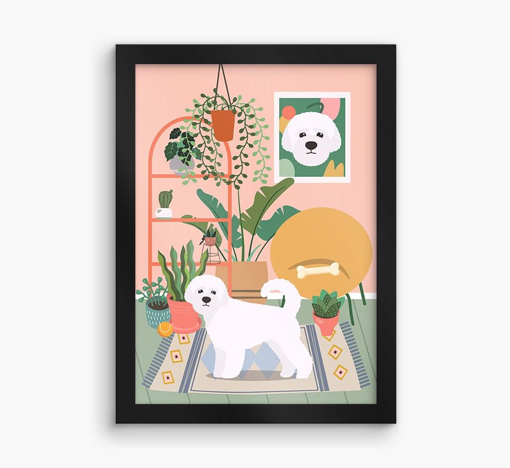 'Jungle Room' - Personalized {breedFullName} Framed Print