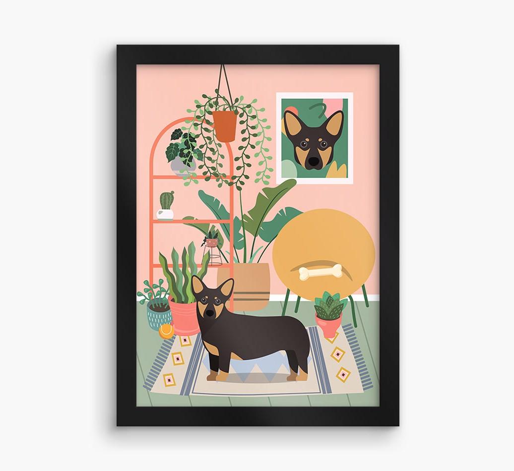 'Jungle Room' - Personalized {breedFullName} Framed Print