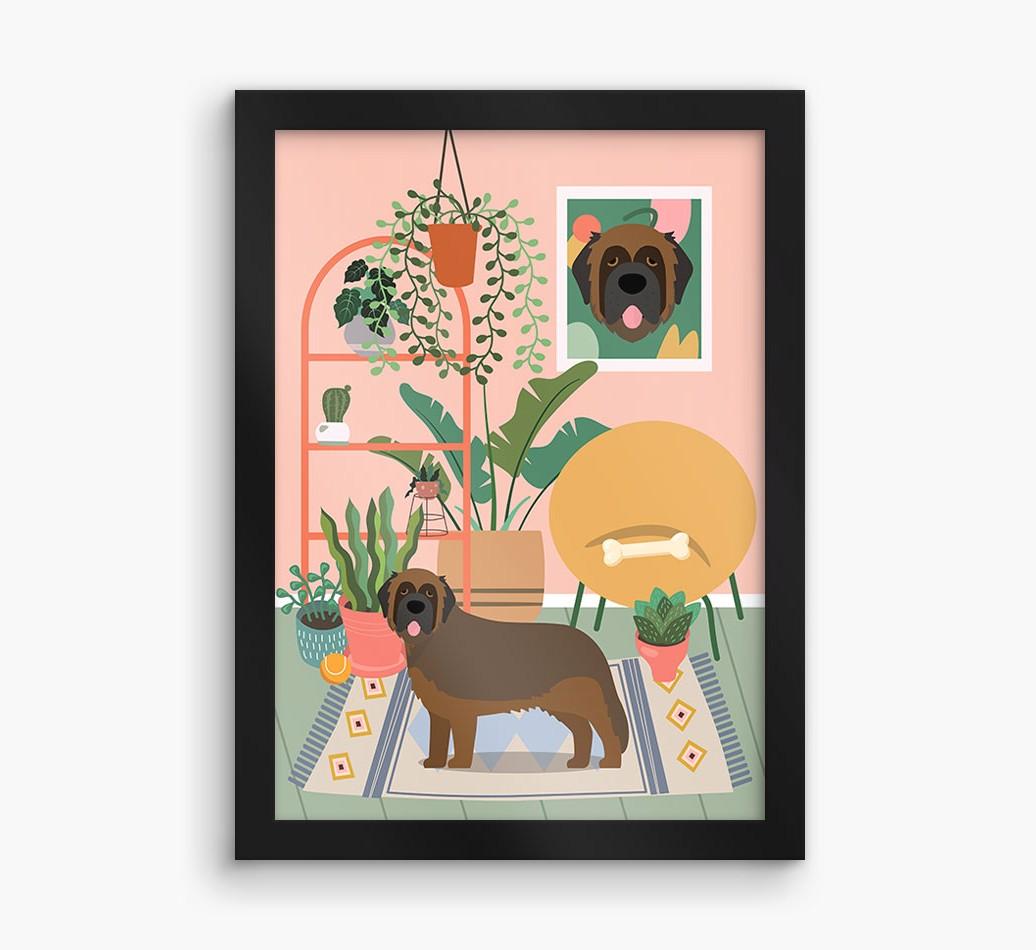 'Jungle Room' - Personalized {breedFullName} Framed Print