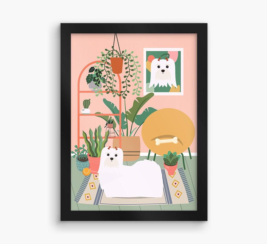'Jungle Room' - Personalized {breedFullName} Framed Print