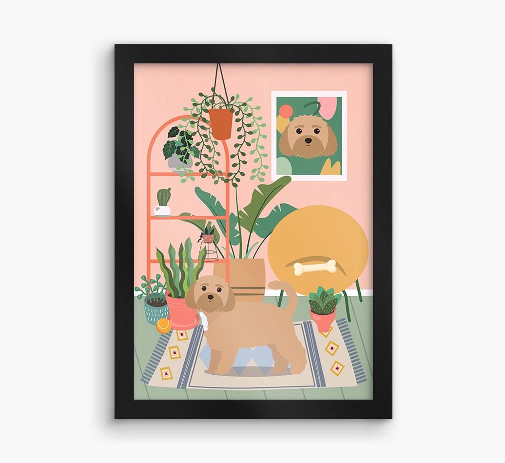 'Jungle Room' - Personalized {breedFullName} Framed Print